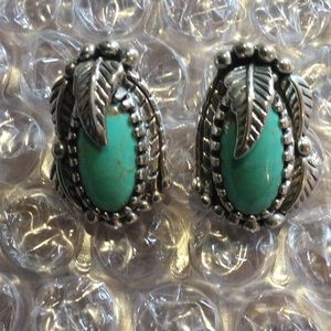 Native American Sterling and Turquoise Earrings
